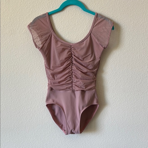 Eleve M Ruched Mauve Leotard - Picture 1 of 5